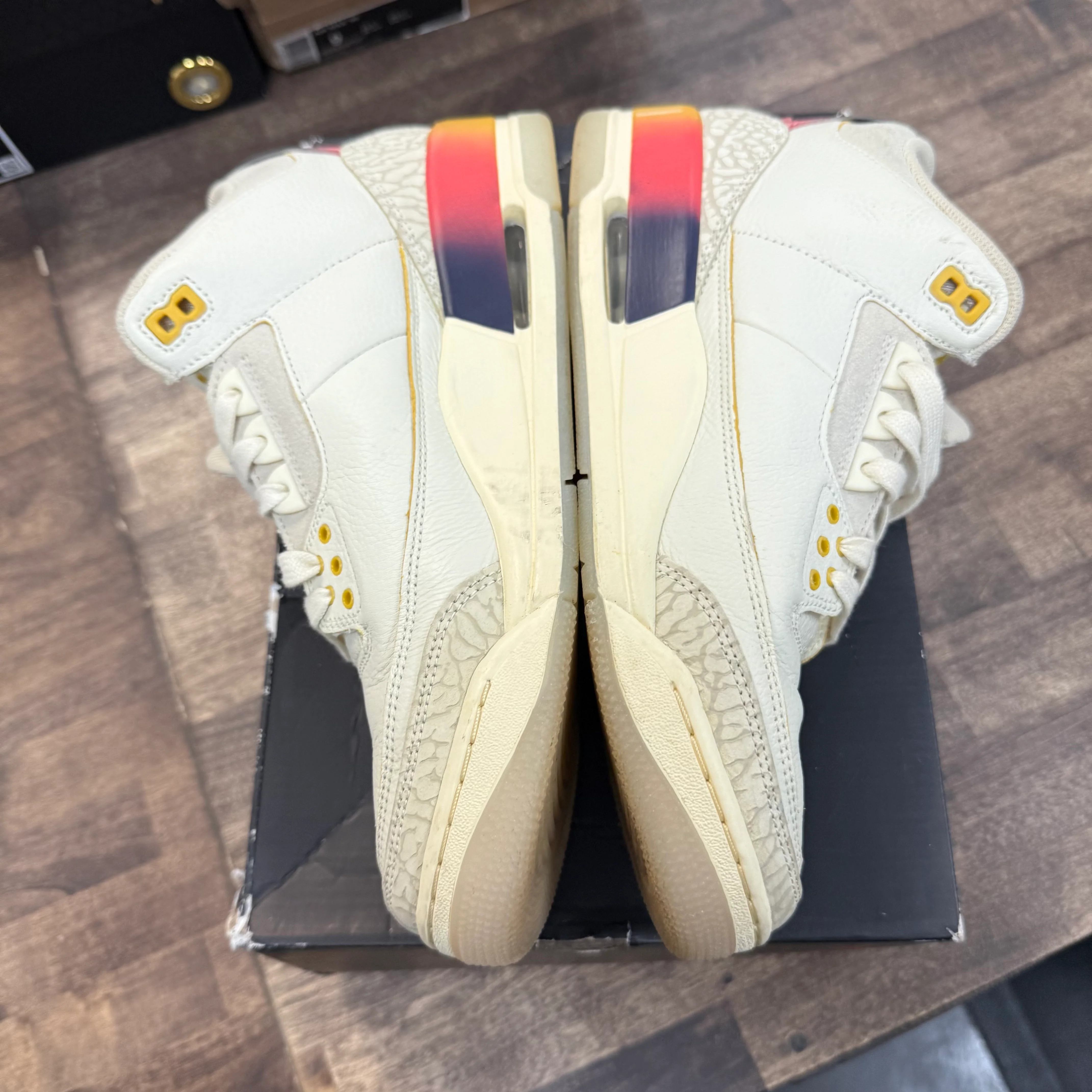 J Balvin Sunset Jordan 3 Retro (USED,No Insoles, No Box) - Image 3