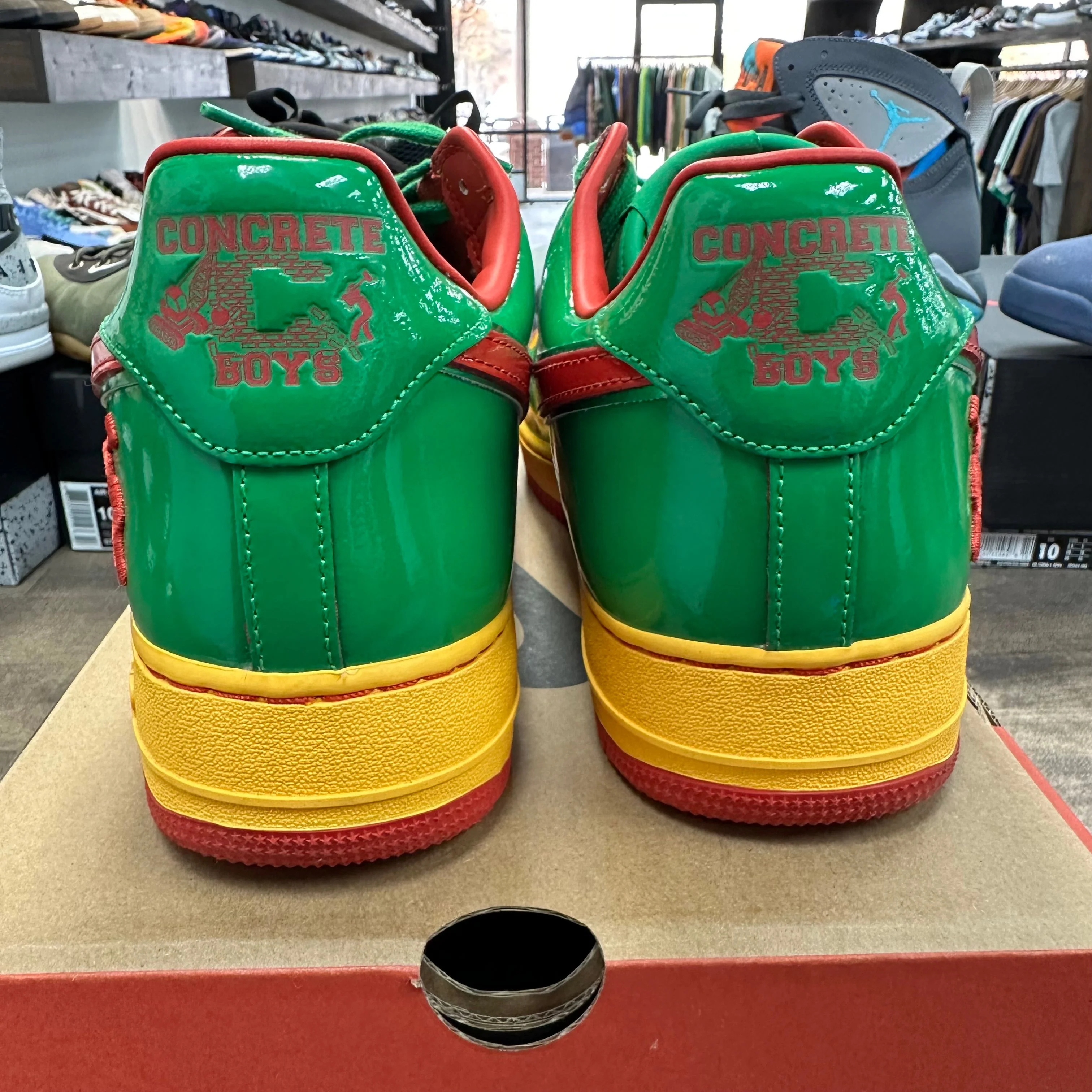 Lil Yatchy Concrete Boys Lucky Green Nike Air Force 1 Low (USED) - Image 4