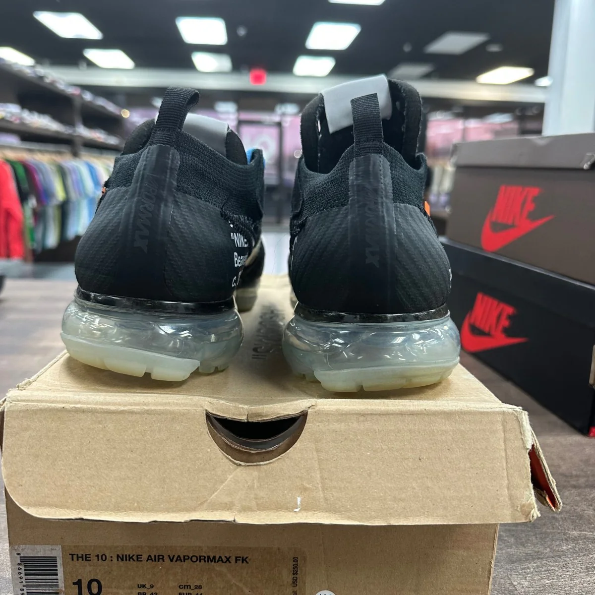 Nike Air VaporMax Off-White Black (2018) Size 10 (Pre-Owned) - Image 8